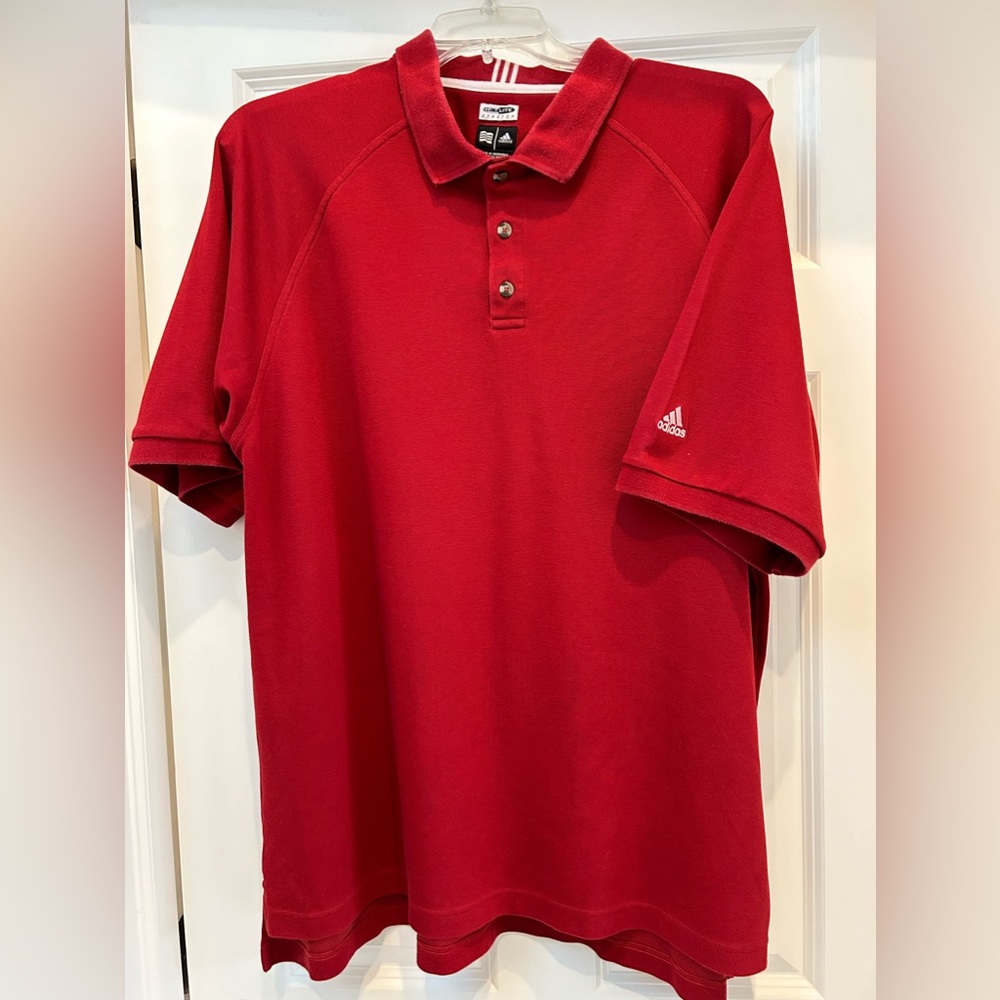 ADIDAS Climalite Stretch red polo shirt size XL